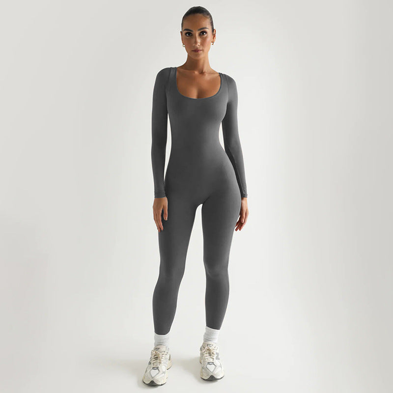 Sexy Soft High Elastic Long-sleeved Tights Jumpsuits