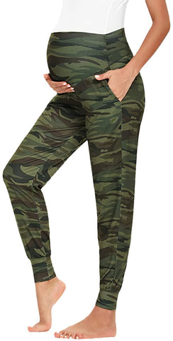 Women's Printed British Style Belly Support Ankle Pants