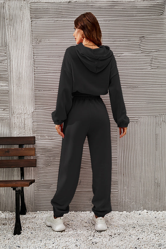 Women's Casual Long-sleeved Trousers Comfortable Two-piece Suits