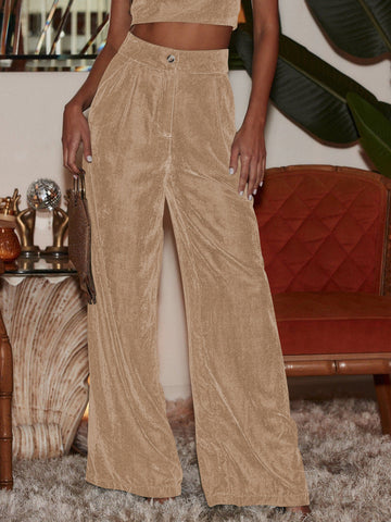 Pantalon de style français pour femme Design Fluff Pantalon élégant