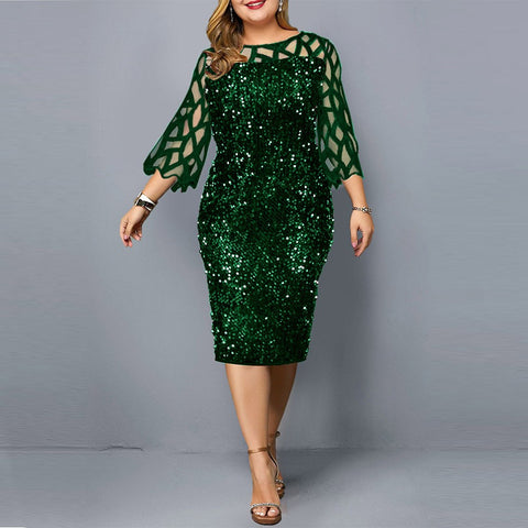 Women's Personalized Sequin Design Large Color Dress Dresses