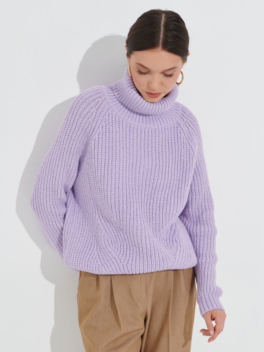 Pretty Knitted Loose Turtleneck Thick Lapel Sweaters