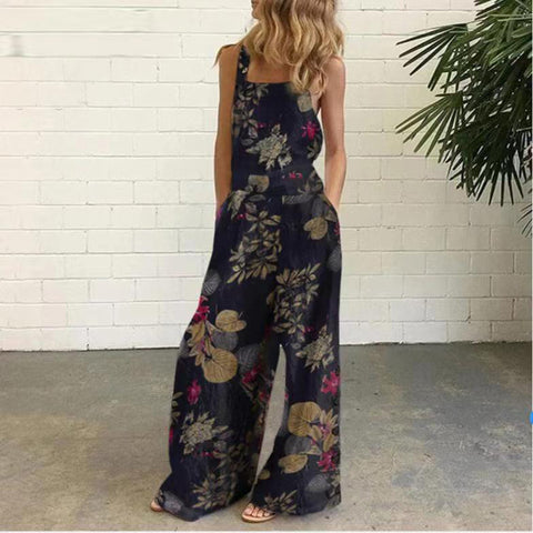 Women's Summer Fashion Digital Printing Loose Sleeveless Dresses