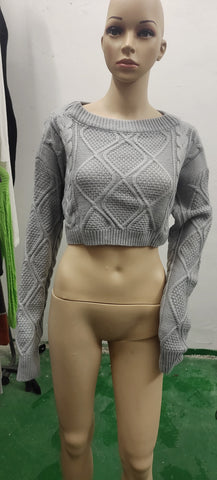 Women's Design Matching Bandage Dress Twist Knitted Knitwear