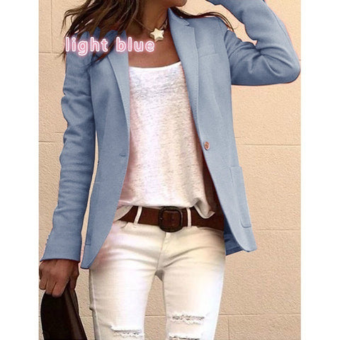 Women's Color Long Sleeve Small Commuter Style Blazers