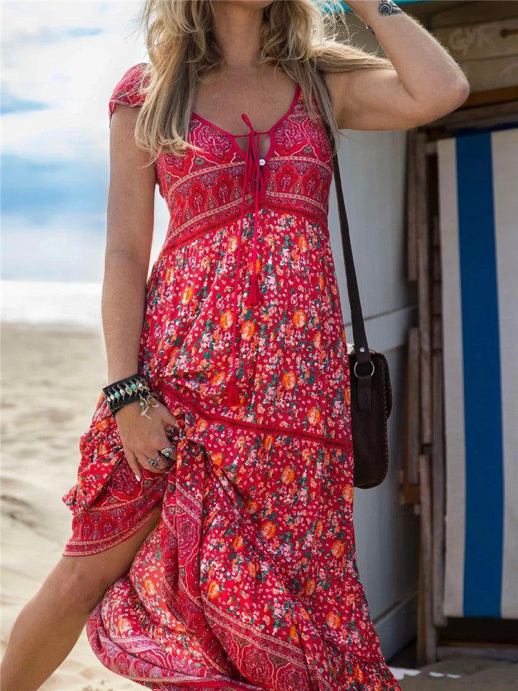 Summer Bohemian Beach Dress Long Fashionable Dresses