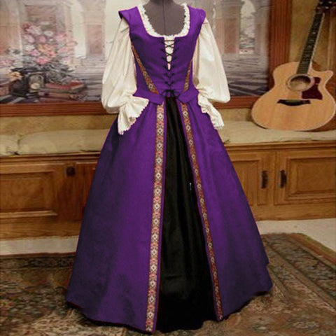 Medieval Renaissance Style Cinched Large Swing Dresses