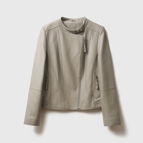 Women's Fashionable Heavy High-quality Faux Sheepskin Leather Jackets