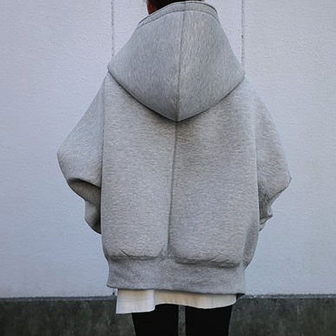 Personality Street Hoodies Zipper Hooded Long Sweaters