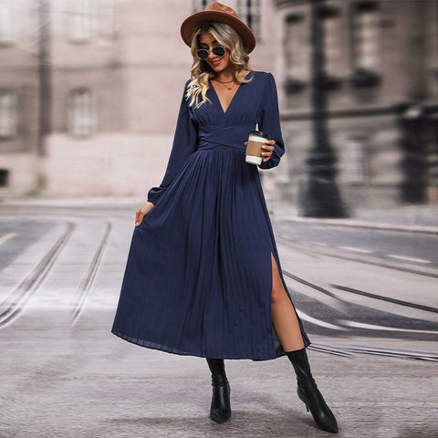 Women's Autumn Long Sleeve Mid-length Commuter Dress Dresses