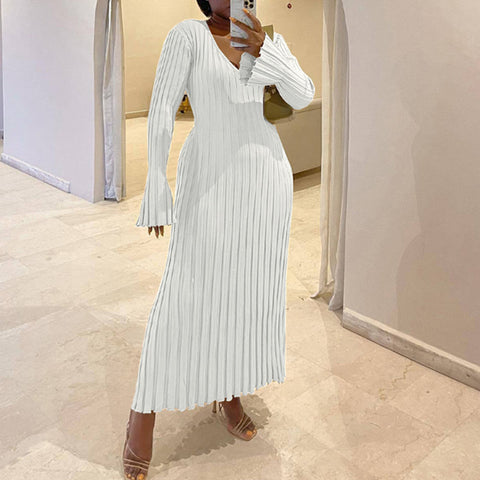 Casual Waist Tight Large Pit Stripe Dresses
