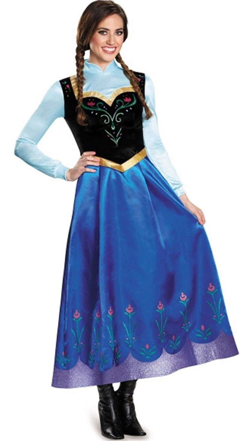 Halloween Frozen Anna Princess Elsa Adult Costumes