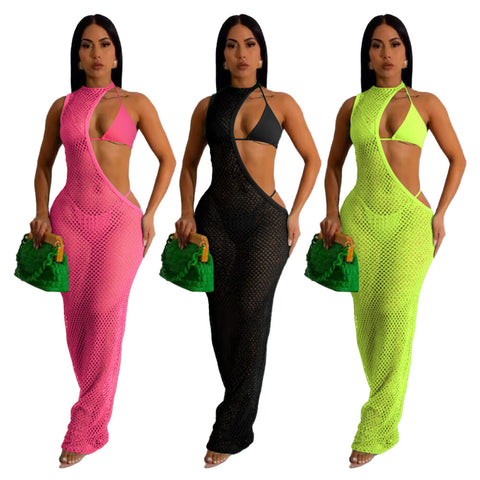Women's Beach Style Fishnet Clothes Dress Rope Blouses