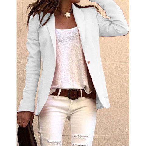 Women's Color Long Sleeve Small Commuter Style Blazers