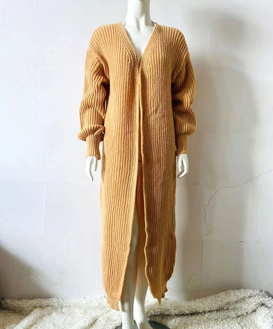 Women's Knitted Thermal Long Loose Home Clothes Knitwear