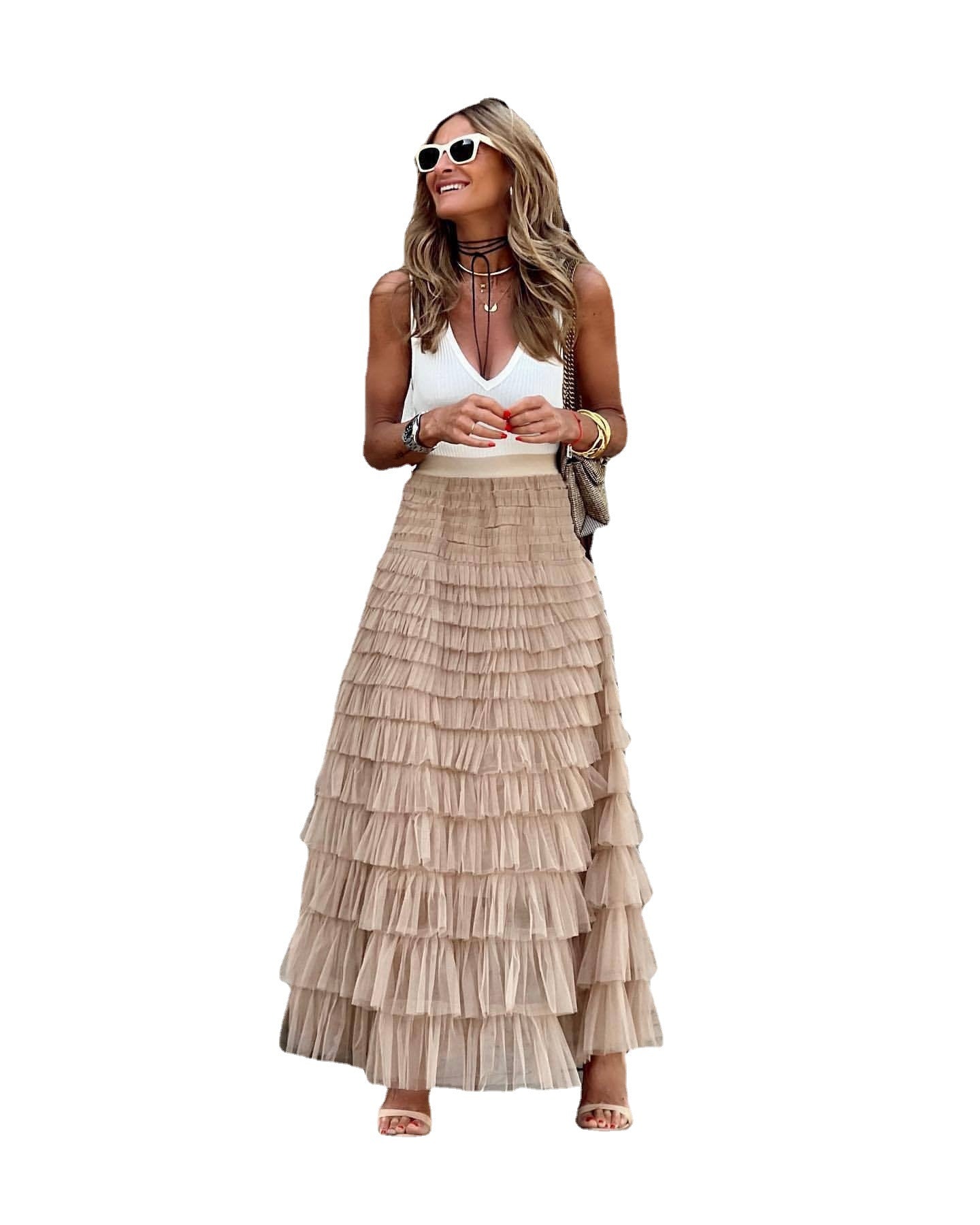 Women's Cool Summer Fashion Mesh Tiered Skirts