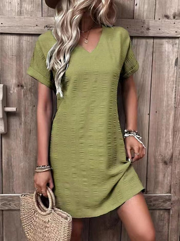 Fashion Sexy Slim Solid Color Sleeve Dresses