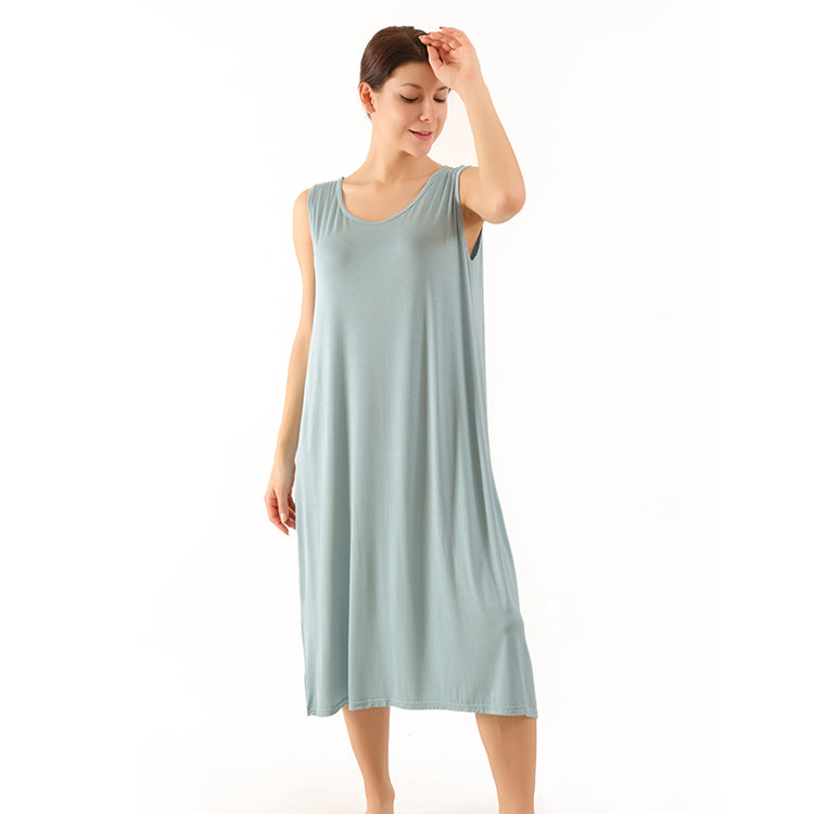 Women's Stretch Home Breathable Comfortable Loose Collar Dresses