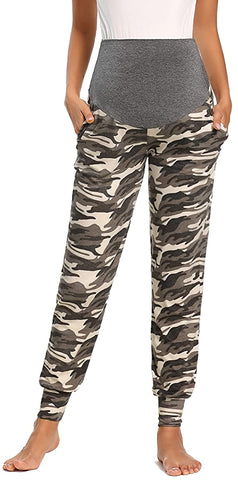 Women's Printed British Style Belly Support Ankle Pants