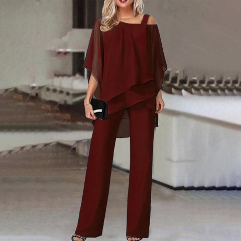Women's Fashion Solid Color Loose Casual Dolman Suits