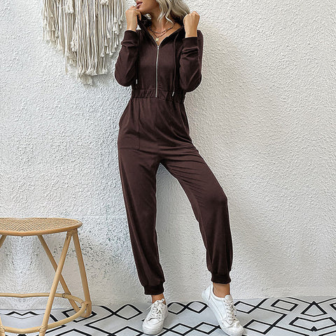 Women's Elegant Solid Color Tooling Casual Jumpsuits