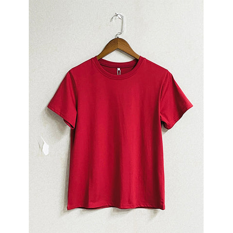 Women's Solid Color Casual Round Neck Sleeves Blouses