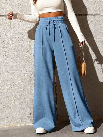 Sports Female Autumn Straight Loose Wide Pants
