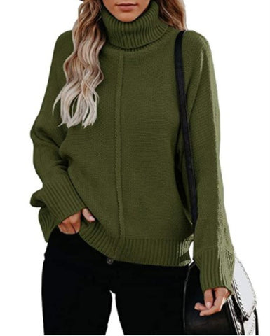 Women's High Collar Loose Commuter Large Fashion Sweaters