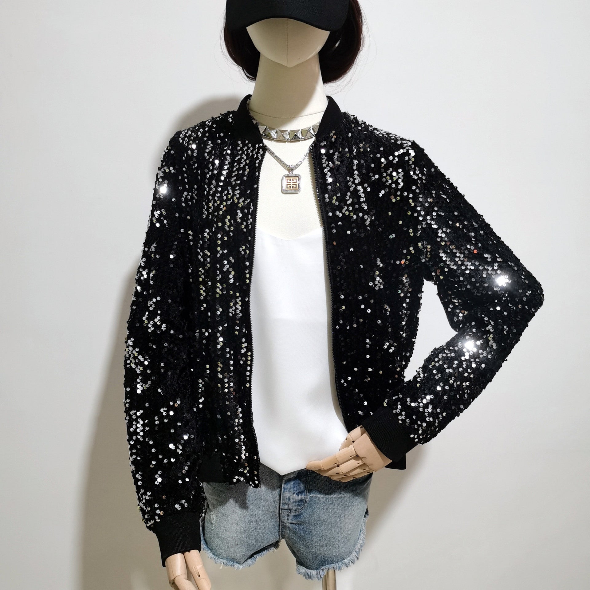 Women's Hop Performance Clothes Veet Sequined Embroidered Jackets